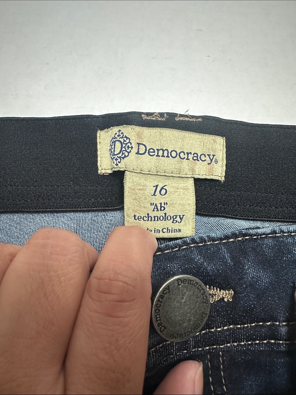 NEW Democracy Ab Technology Jeans High Rise Itty Bitty Boot Cut Denim Size 16 - Picture 6 of 11